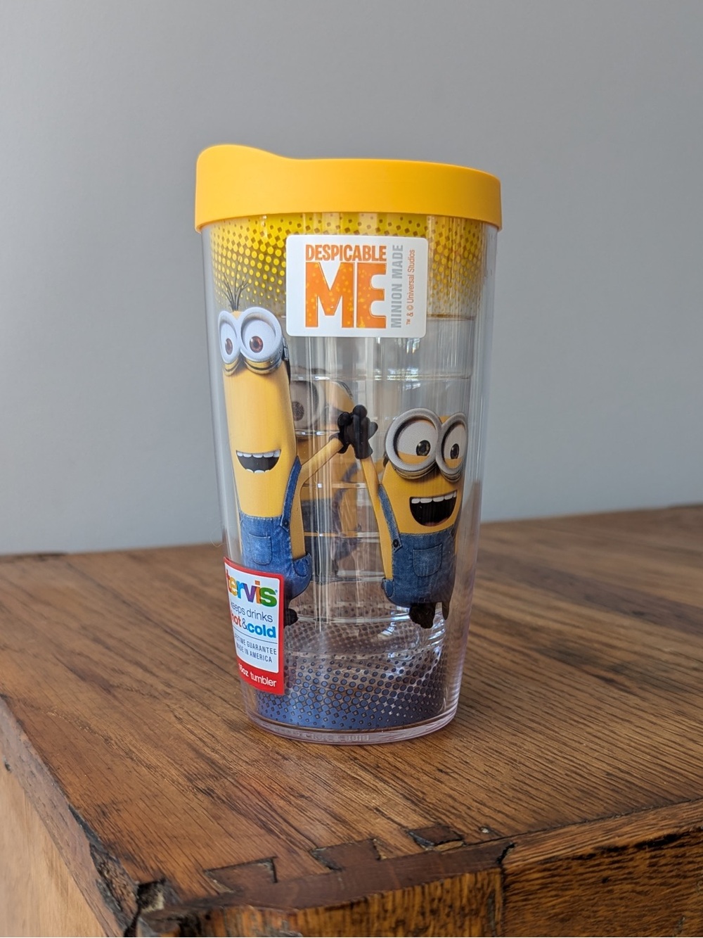 Despicable Me Minions Tervis 16 oz Insulated Tumbler w/ Yellow Lid